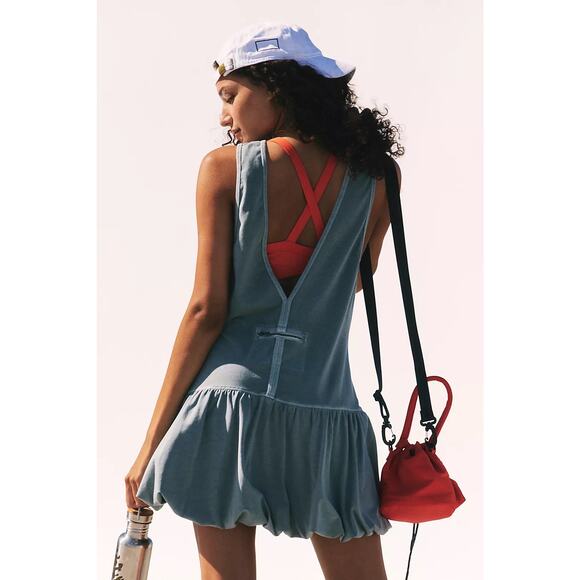 Free People FP Movement Dress Hot Shot Bubble Set Missing Short Summer Storm NWT - Picture 2 of 16